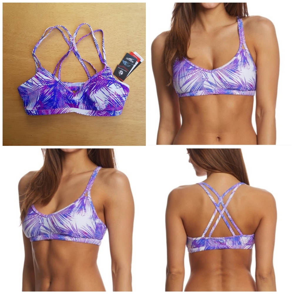 Speedo sporty bikiny top Purple/white size M